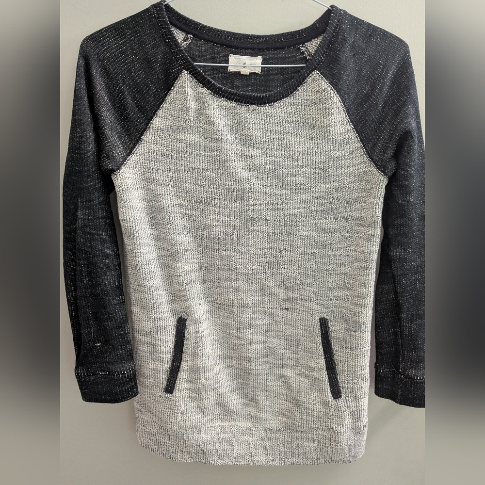 Lou & Grey Black Textured Knit Sweater